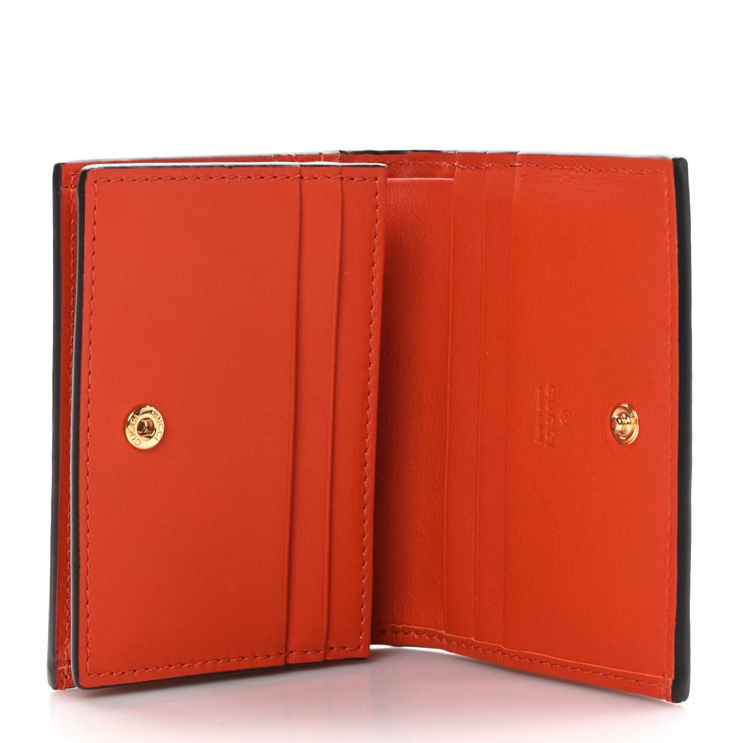 Gucci Boarded Plutone Crocodile Horsebit 1955 Card Case Wallet Sun Orange 5 of 10