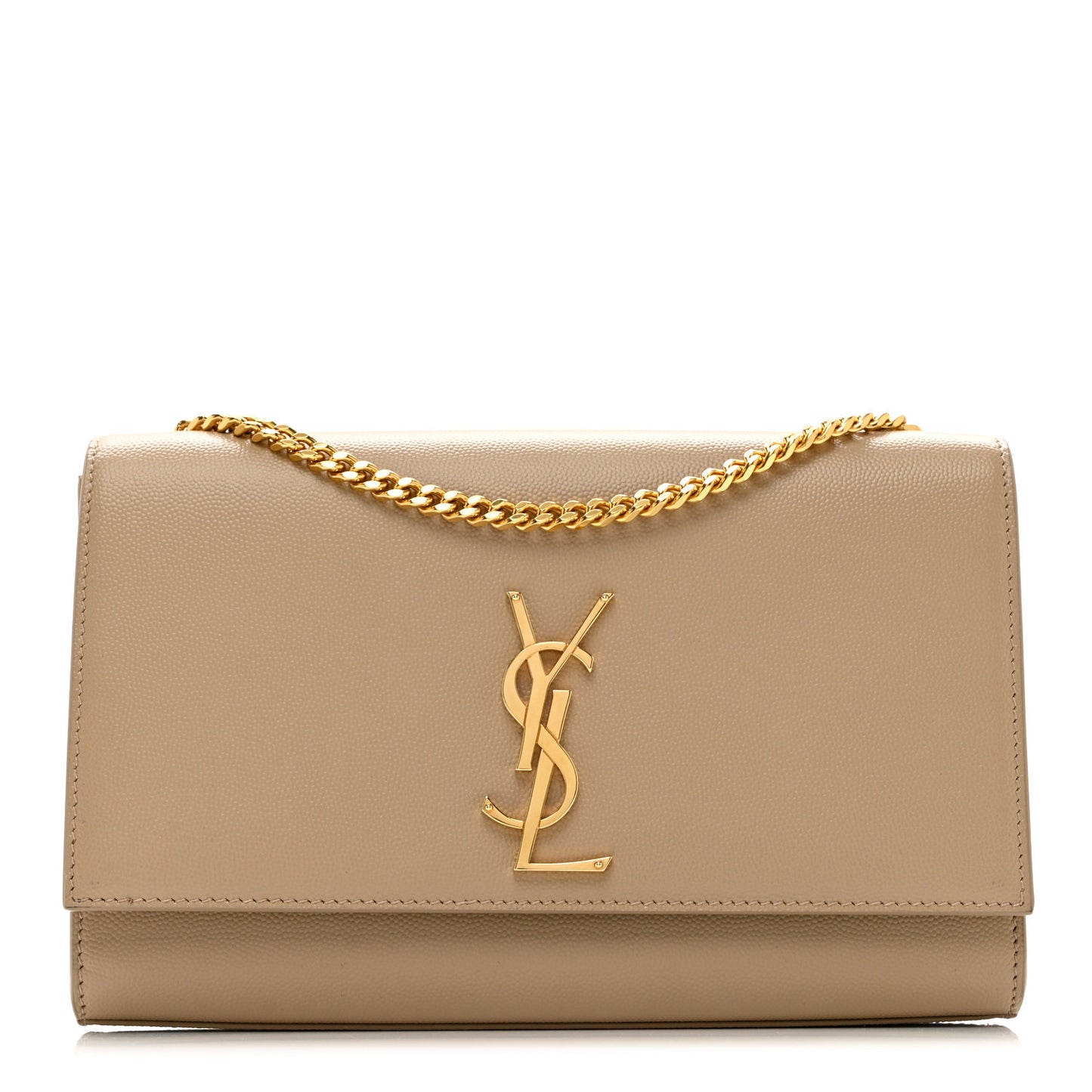 Grain De Poudre Medium Monogram Kate Satchel Dark Beige
