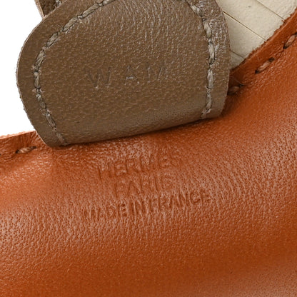 Hermes Milo Lambskin Grigri Rodeo Horse Bag Charm PM Gold Craie Etoupe 3 of 4