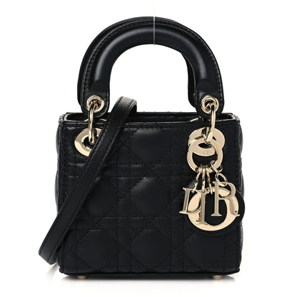 Christian Dior Lambskin Cannage Micro Lady Dior Black 1 of 11