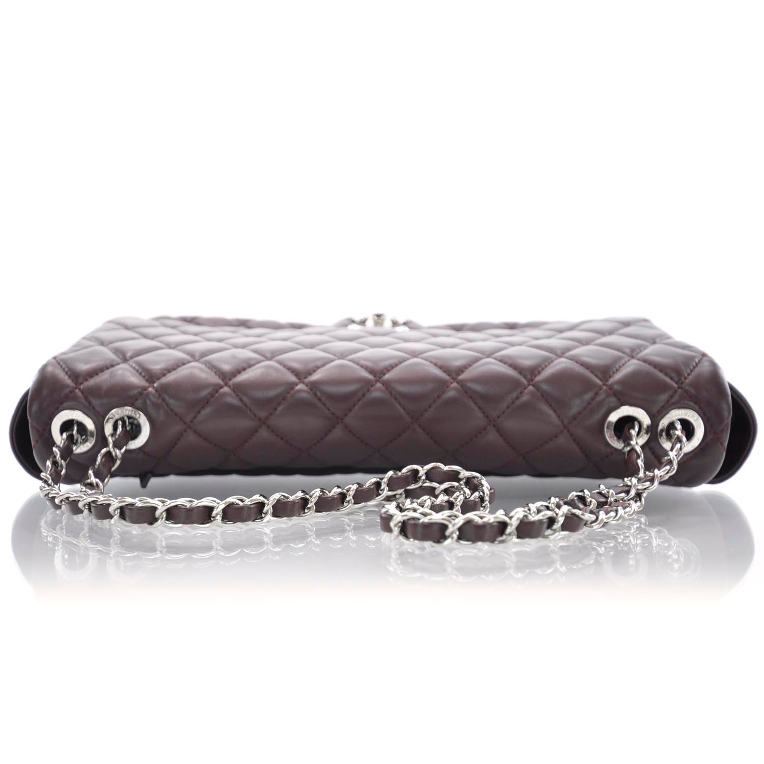 Chanel Lambskin Jumbo Coco Rain Flap Bordeaux 5 of 14