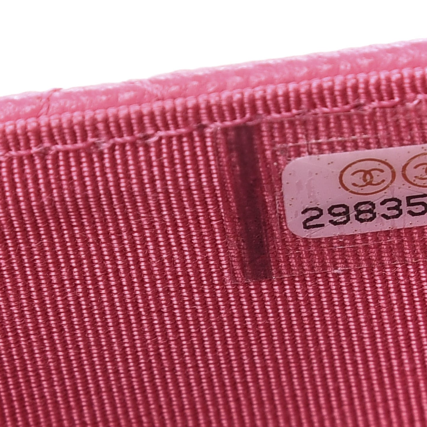Caviar Quilted Flap Card Holder Wallet Pink