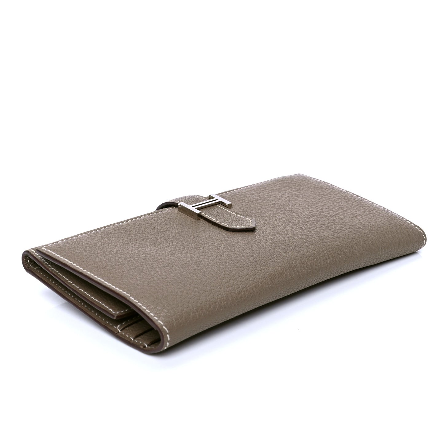 Chevre Mysore Tri-Fold Bearn Wallet Etoupe