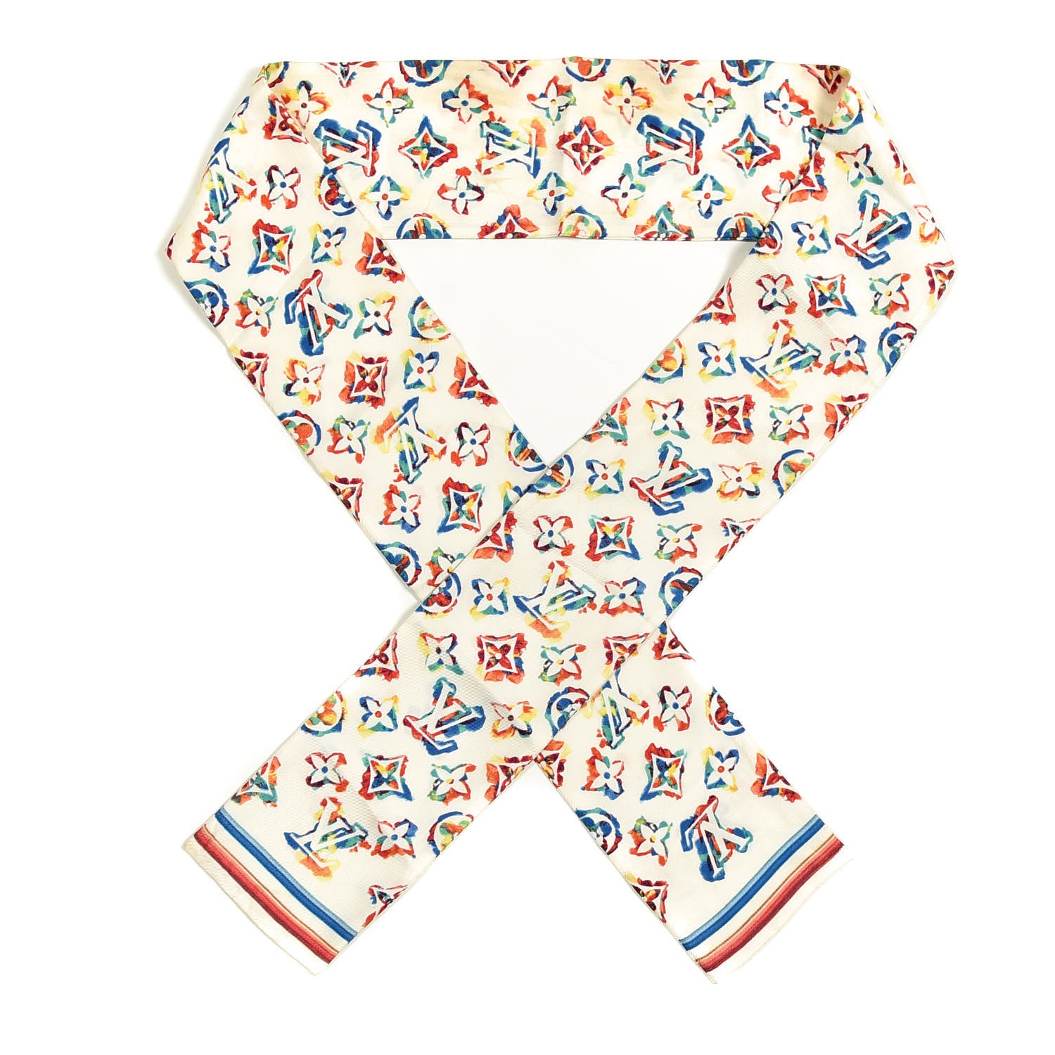 Louis Vuitton Silk Monogram Rainbow Bandeau White 1 of 3