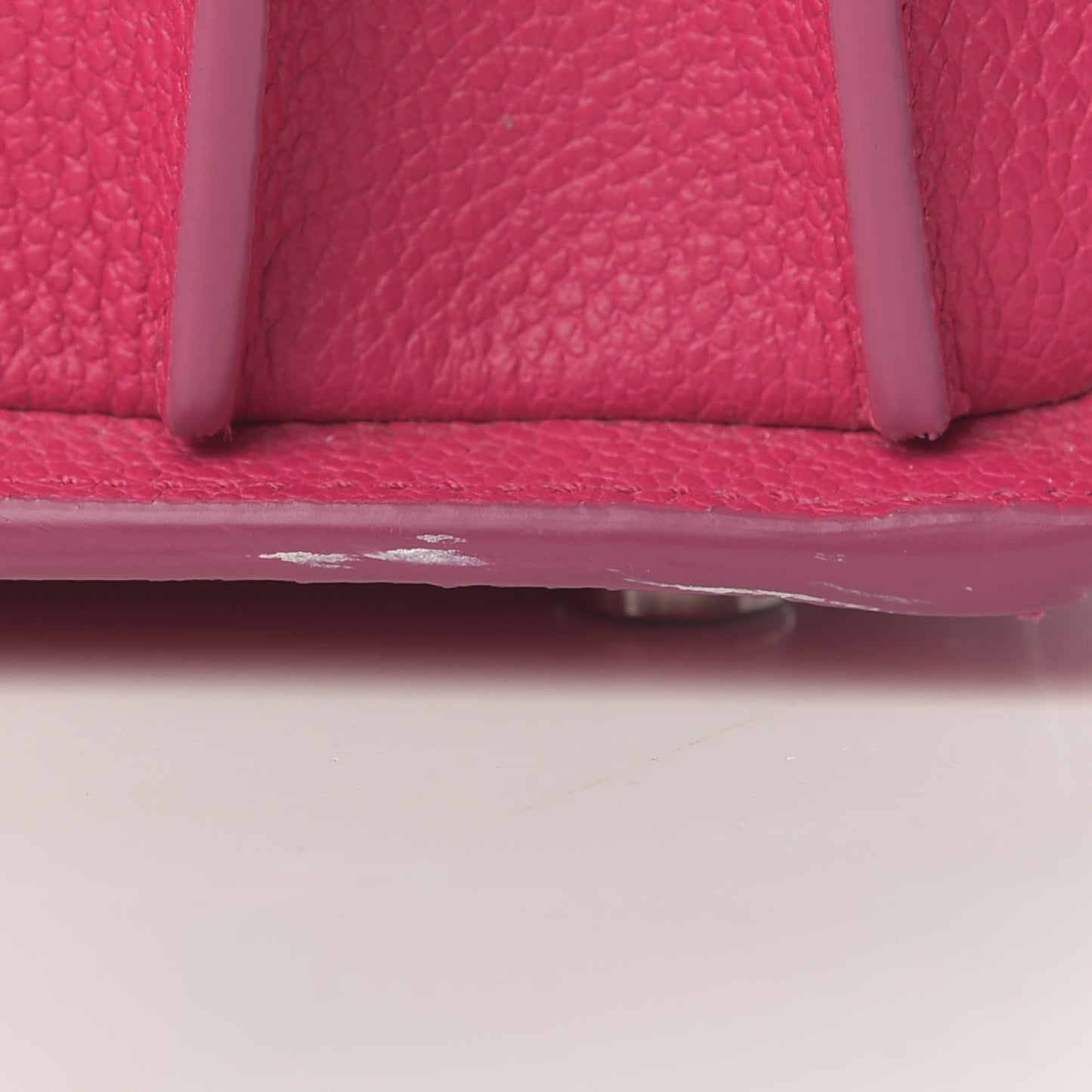 Grained Calfskin Baby Sac De Jour Lipstick Fuchsia
