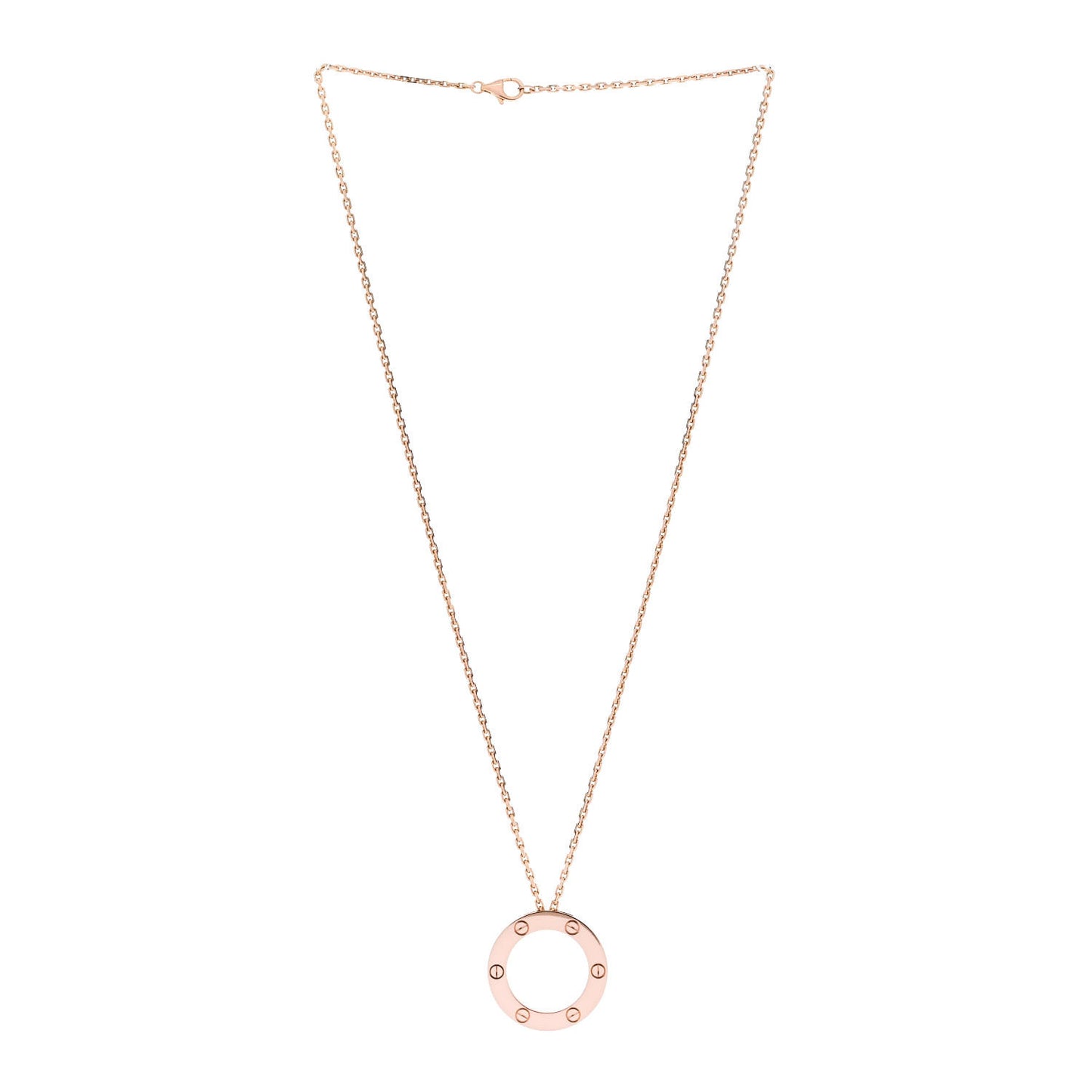 18K Pink Gold LOVE Pendant Necklace