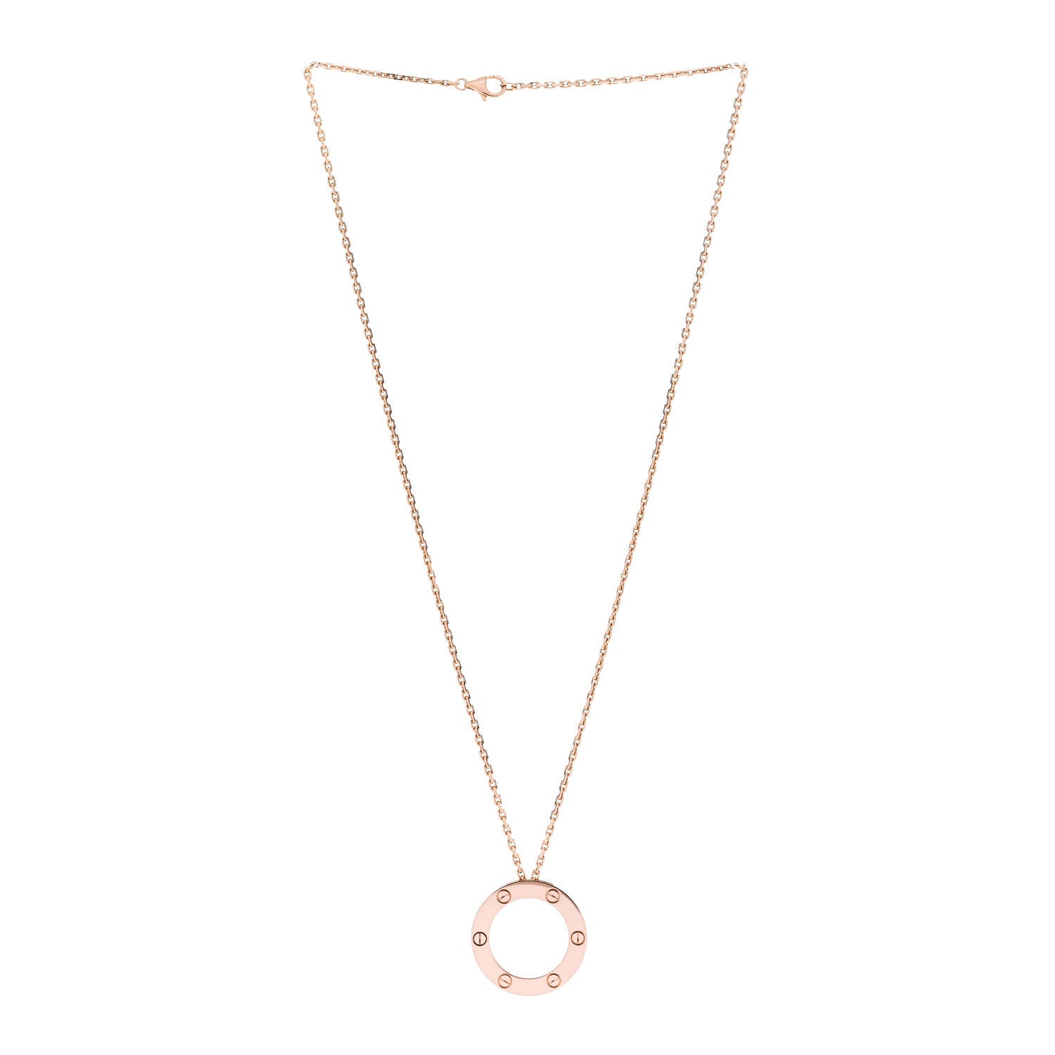 Cartier 18K Pink Gold LOVE Pendant Necklace 3 of 7