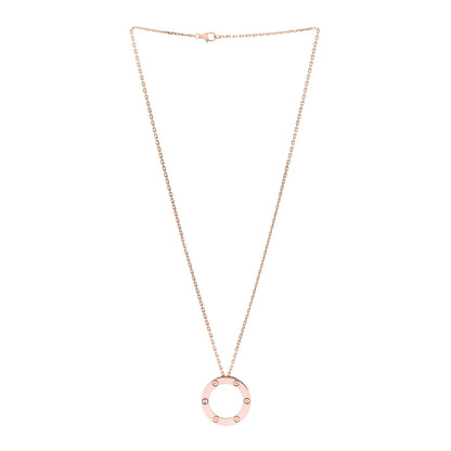 Cartier 18K Pink Gold LOVE Pendant Necklace 3 of 7