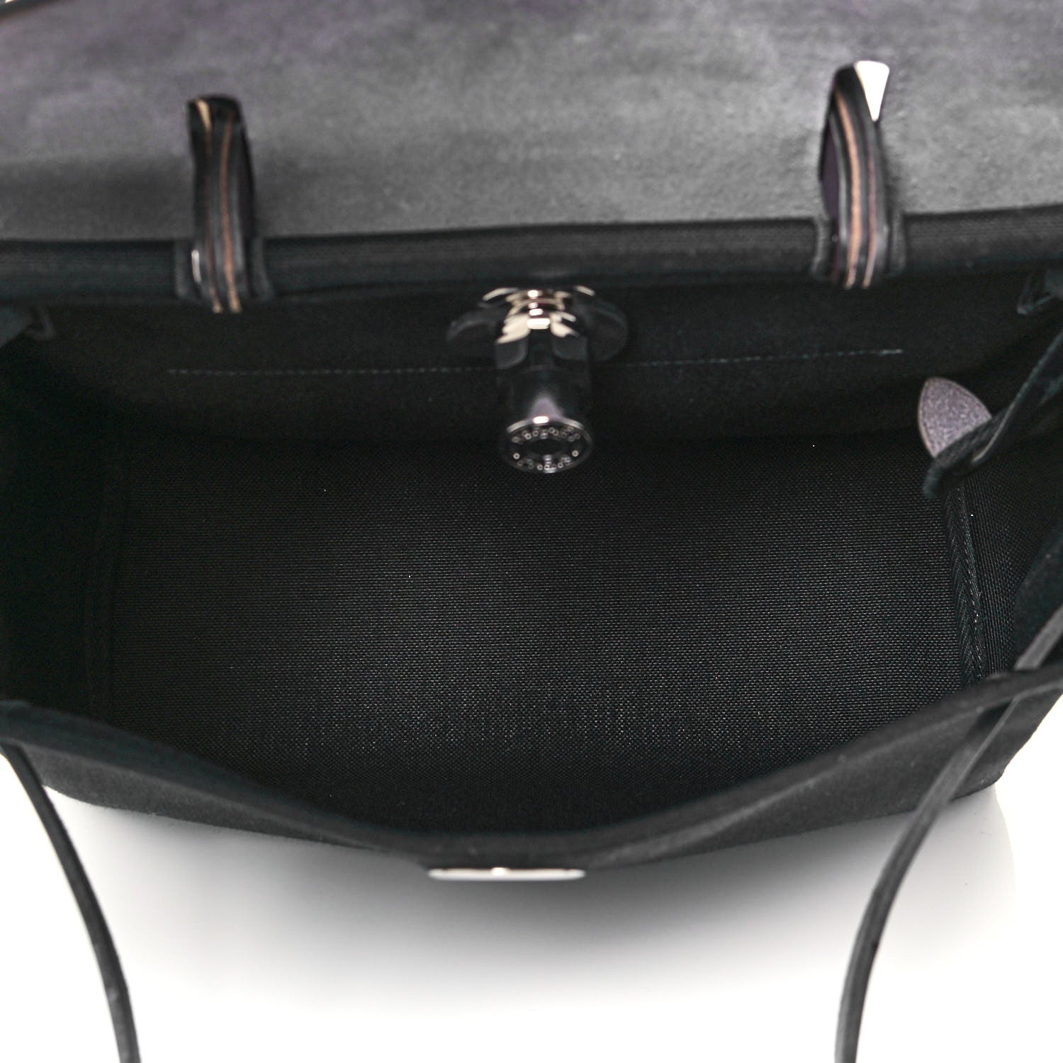 Hermes Military Toile Vache Hunter Herbag Zip PM 31 Black 6 of 11