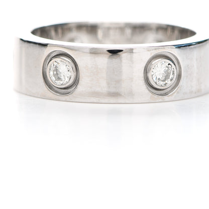 Cartier 18K White Gold 6 Diamond 5.5mm LOVE Ring 50 5.25 7 of 8