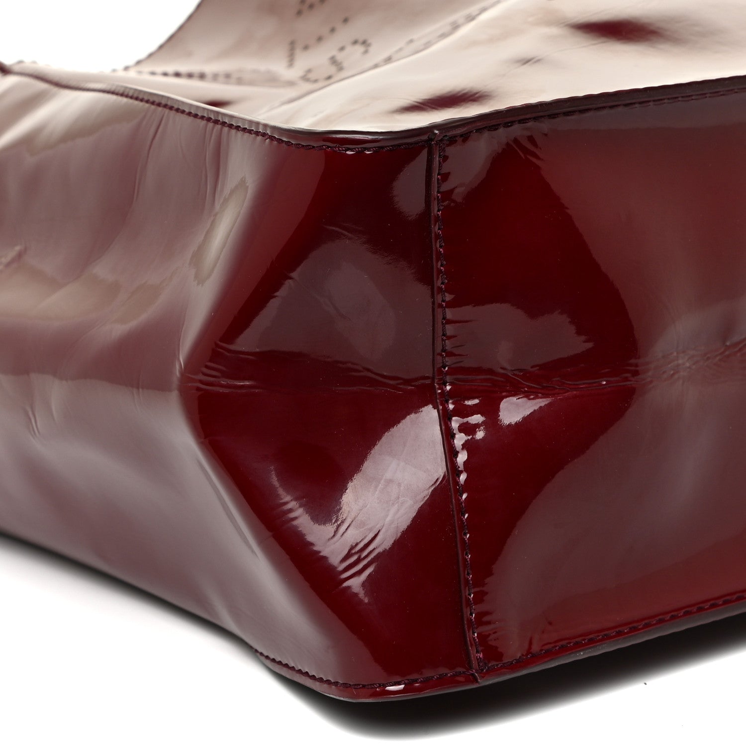 Stella McCartney Eco Alter Patent Perforated Logo Satchel Red 5 of 11