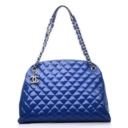 Chanel Patent Quilted Large Just Mademoiselle Bowling Bag Dark Blue 1 of 9
