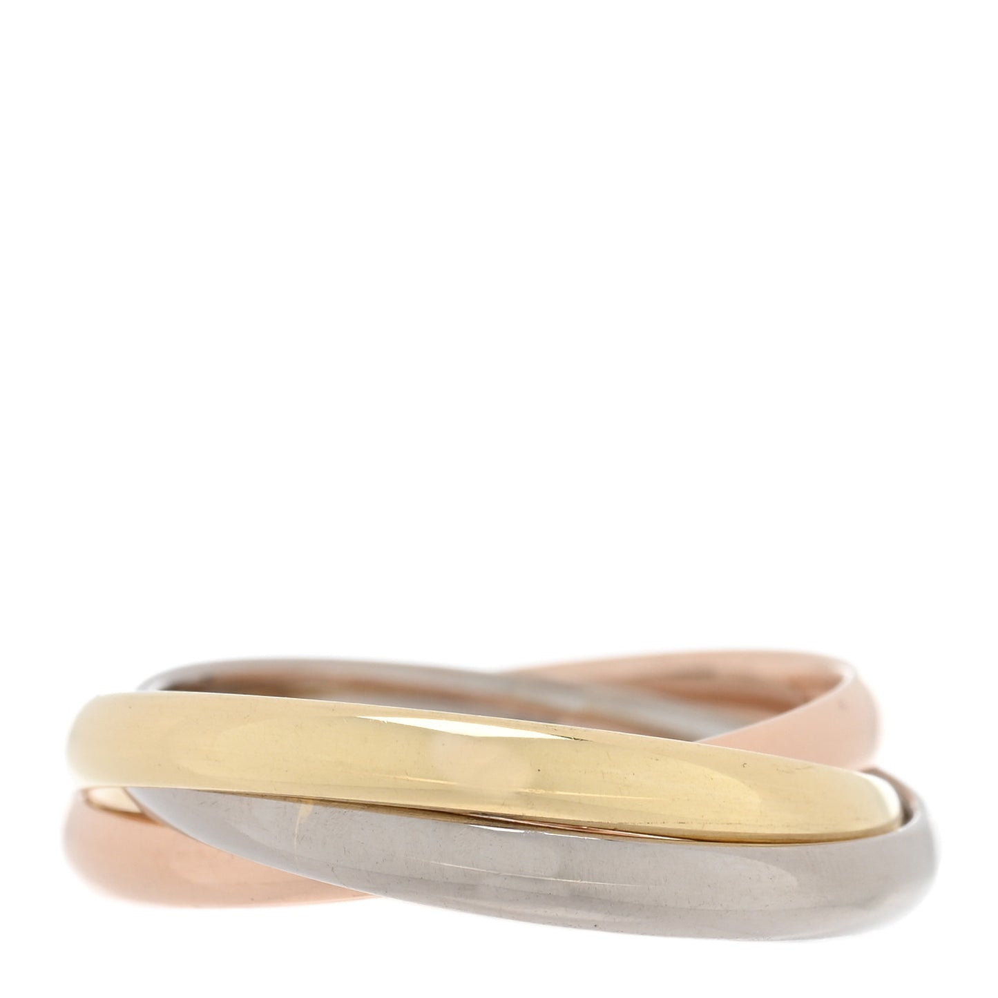 18K Pink Yellow White Gold Small Trinity Ring 57 8