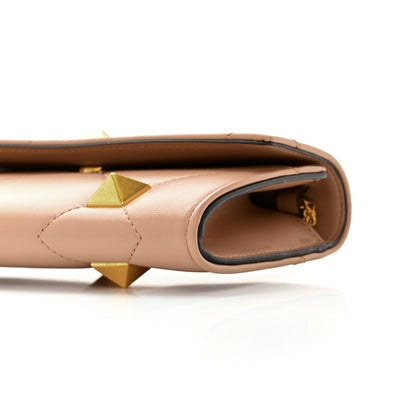 Valentino Garavani Nappa Roman Stud Wallet on Chain Rose Cannelle 10 of 10