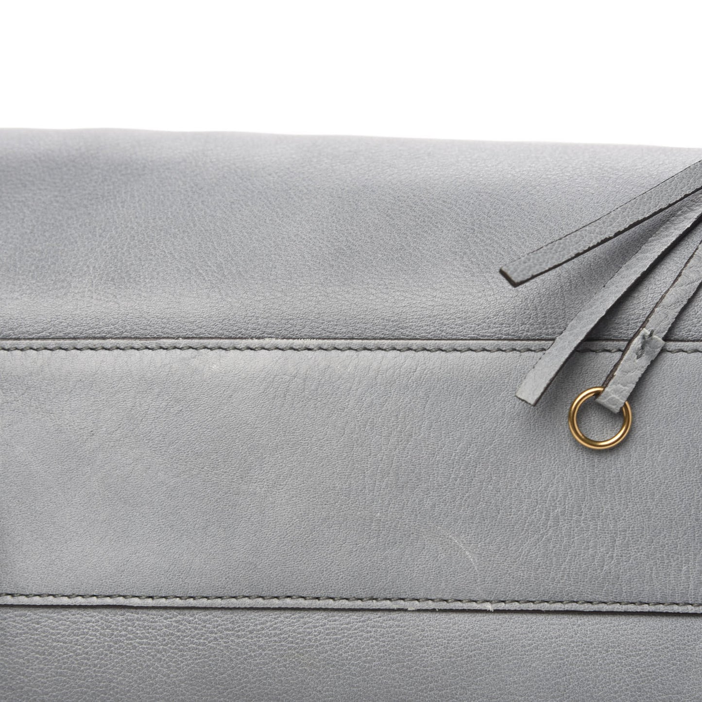 Smooth Calfskin Medium Milo Shopping Tote Cloudy Blue