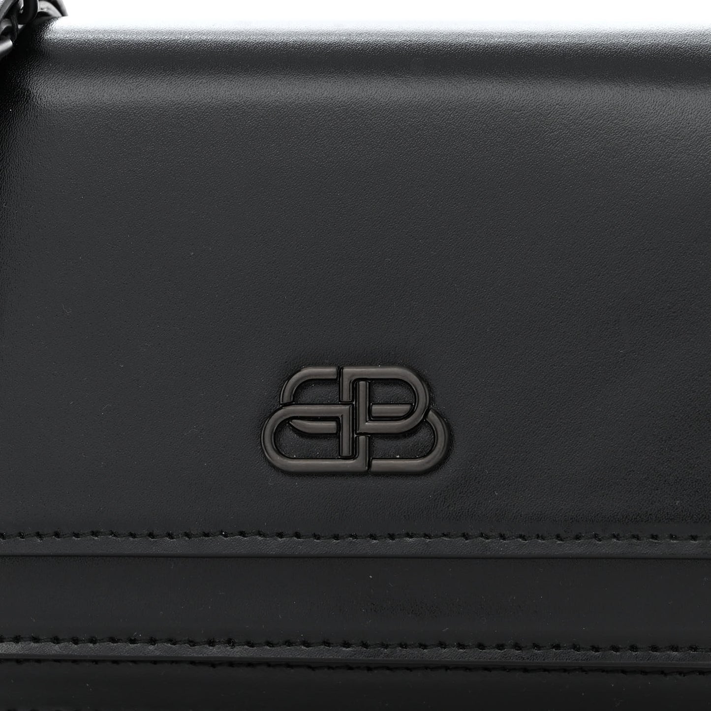 Shiny Box Calfskin Monochrome XS Sharp Belt Bag Black