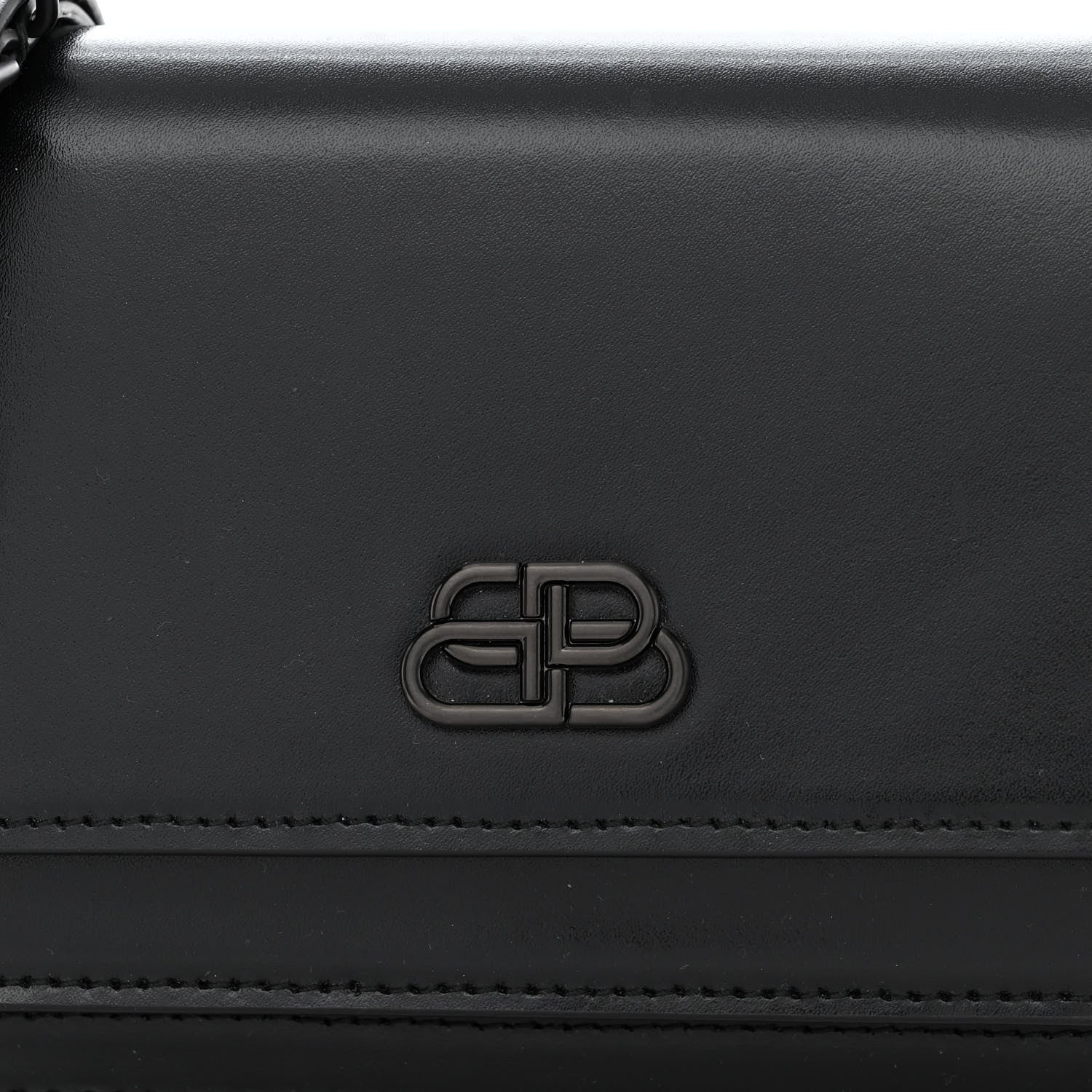 Balenciaga Shiny Box Calfskin Monochrome XS Sharp Belt Bag Black 10 of 15
