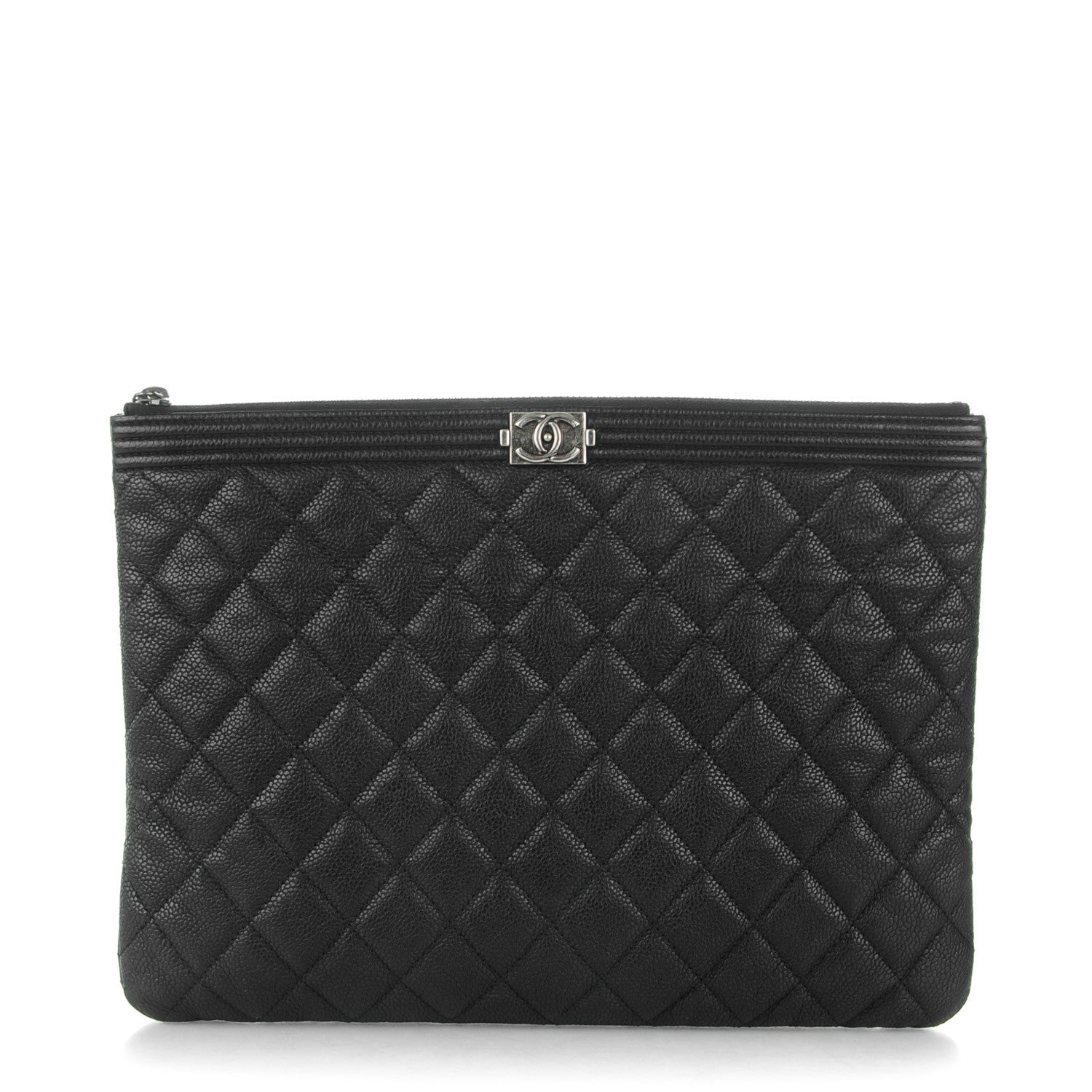 Chanel Caviar Quilted Medium Boy Cosmetic Case Black 1 of 7