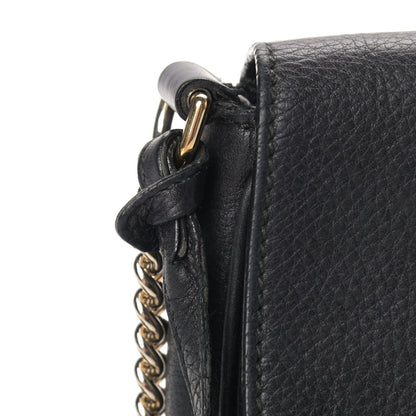 Gucci Pebbled Calfskin Medium Soho Flap Crossbody Black 14 of 15
