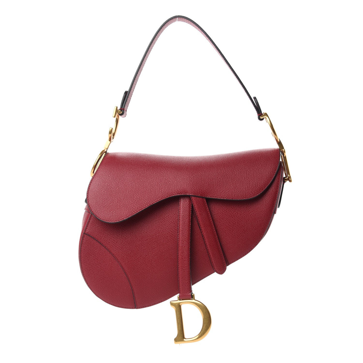 Christian Dior Calfskin Saddle Bag Scarlet 1 of 10