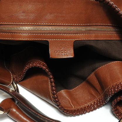 Gucci Leather Large Horsebit Chain Hobo Brown 6 of 8