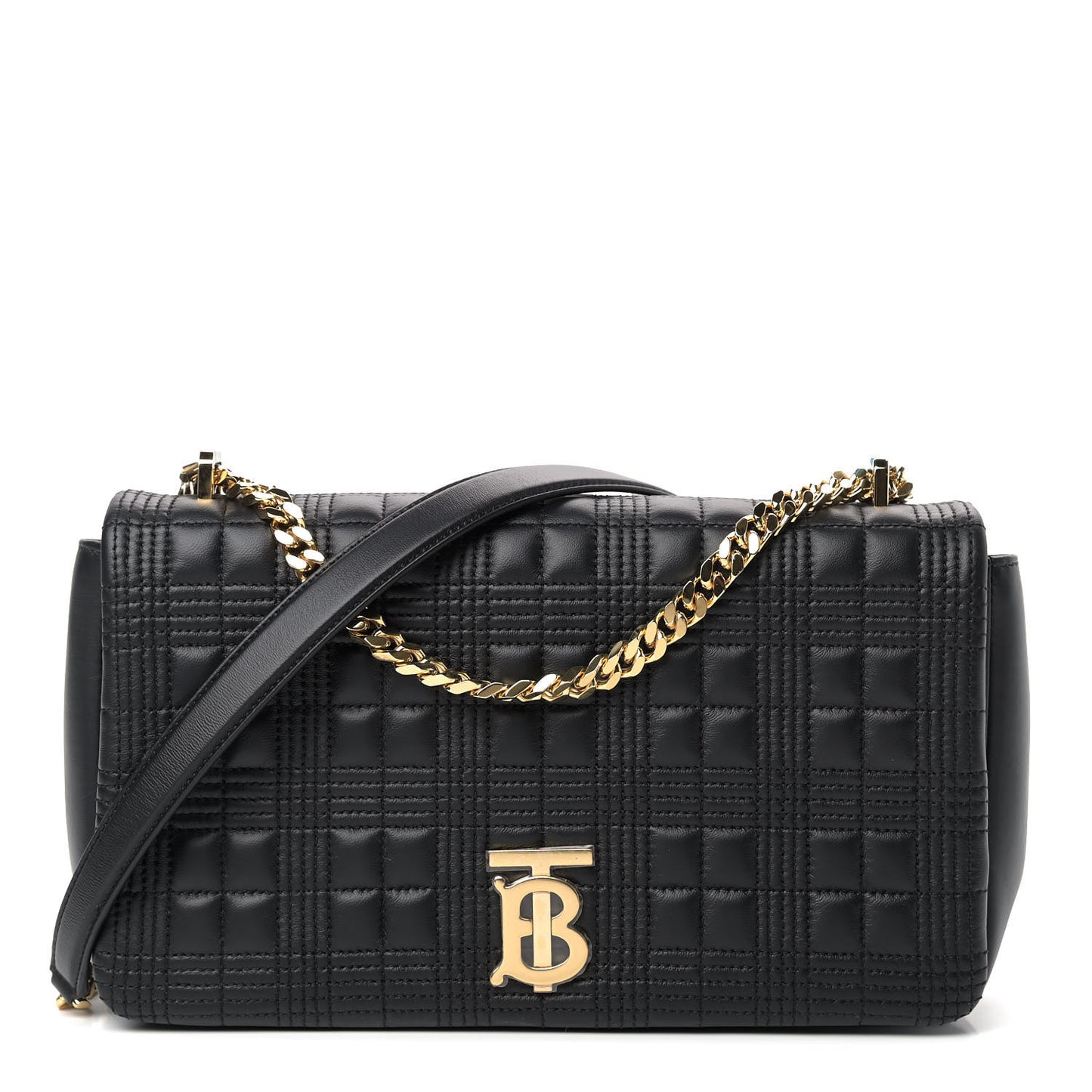 Lambskin Quilted Medium Lola Bag Black