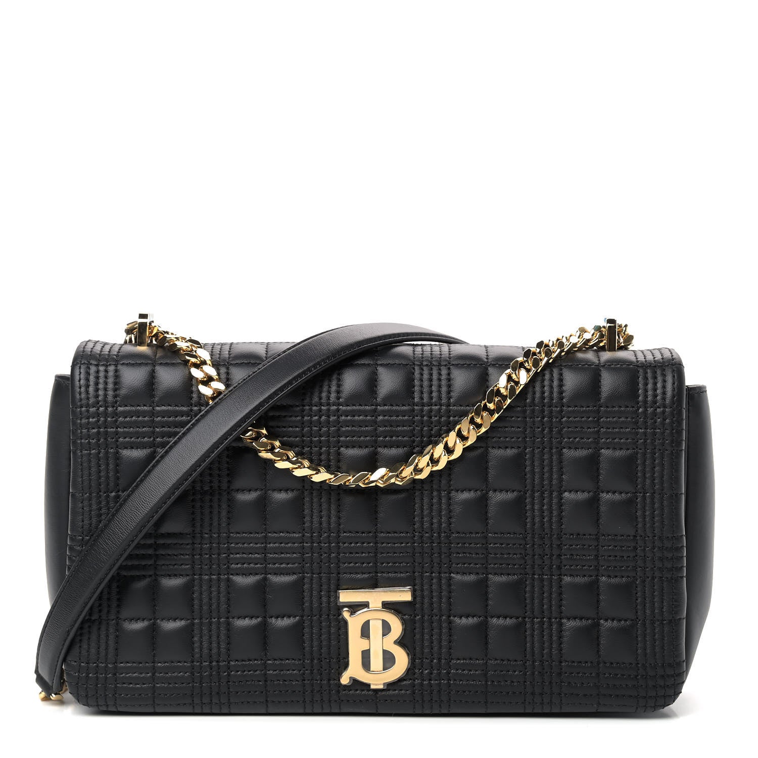 Burberry Lambskin Quilted Medium Lola Bag Black 1 of 8