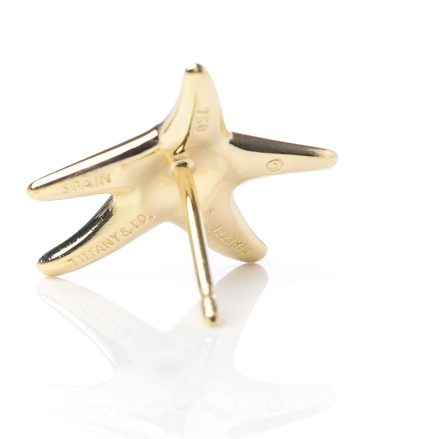 Tiffany 18K Yellow Gold 15mm Elsa Peretti Starfish Single Earring 4 of 5