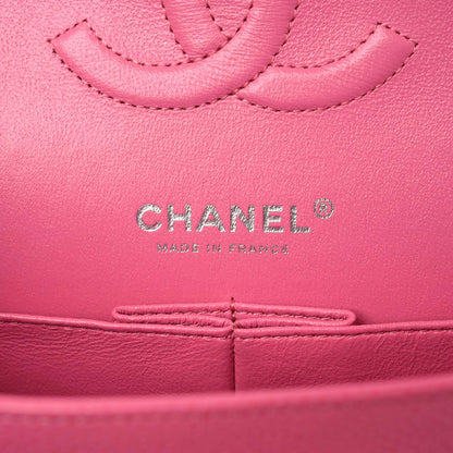 Chanel Caviar Chevron Quilted Medium Double Flap Pink 7 of 8