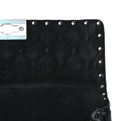 Valentino Garavani Craquele Nappa Medium Rockstud Spike Shoulder Bag Black 10 of 12