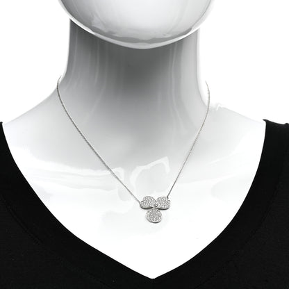 Tiffany Platinum Diamond Large Paper Flowers Pave Pendant Necklace 2 of 5