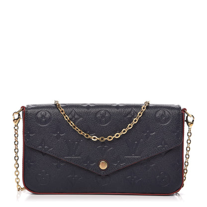 Louis Vuitton Empreinte Pochette Felicie Chain Wallet Marine Rouge 1 of 12