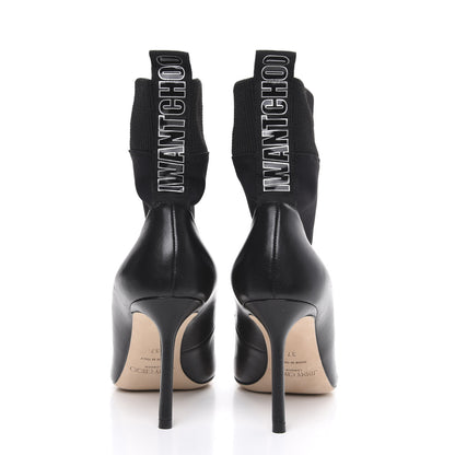 Jimmy Choo Nappa Stretch Fabric Brandon 85 Ankle Sock Boots 37 Black 5 of 8