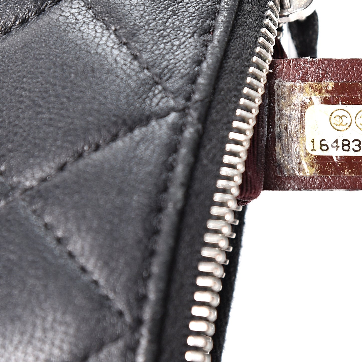 Lambskin Quilted Key Holder Case Black