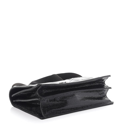 Christian Dior Ceramic Effect Deerskin Diorama Satchel Black 4 of 8