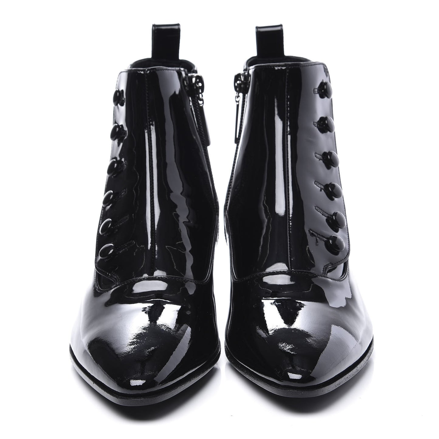 Vernice Belle Button Ankle Boots 37 Black