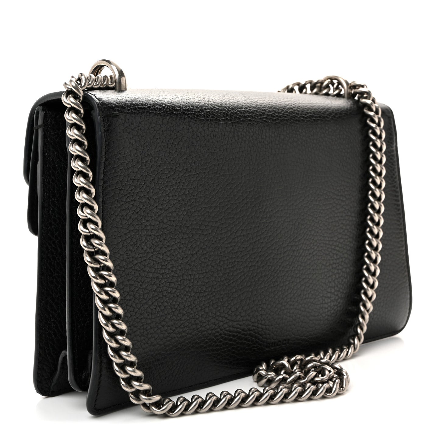 Pebbled Calfskin Small Dionysus Shoulder Bag Black