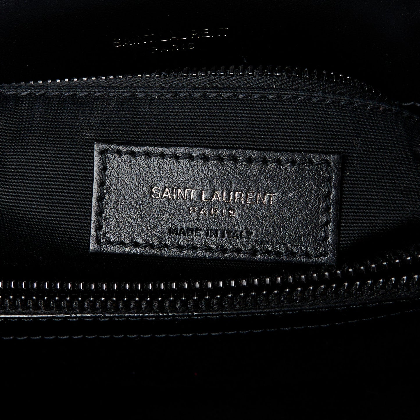 Calfskin Y Quilted Monogram Monochrome Medium Loulou Chain Satchel Black