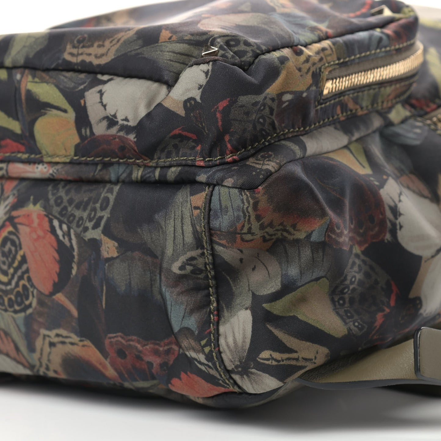 Nylon Camubutterfly Medium Rockstud Backpack Multicolor