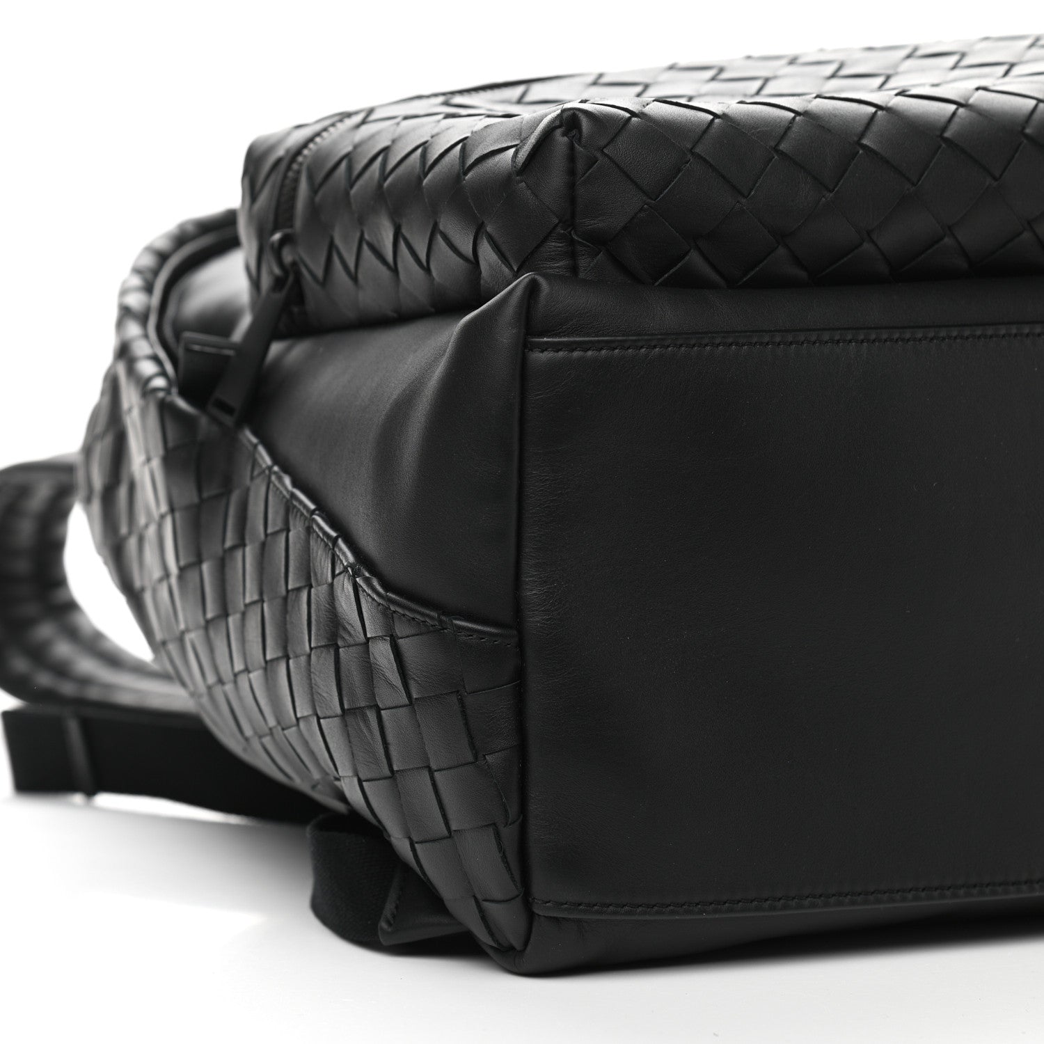 Bottega Veneta Smooth Calfskin Intrecciato Backpack Black 8 of 9