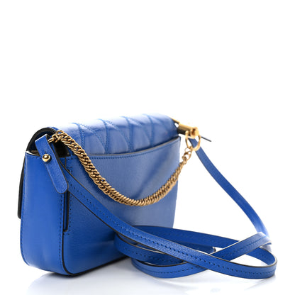 Givenchy Goatskin Quilted GV3 Mini Pocket Convertible Bag Blue 2 of 7