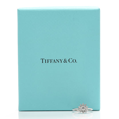 Tiffany Platinum Diamond Enchant Garden Flower Ring 50 5.5 6 of 6