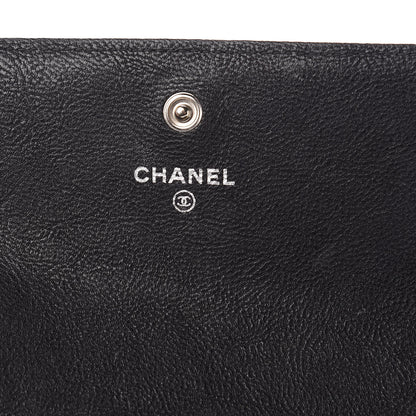 Chanel Calfskin Quilted Boy Chain Around Flap Wallet Black 6 of 11