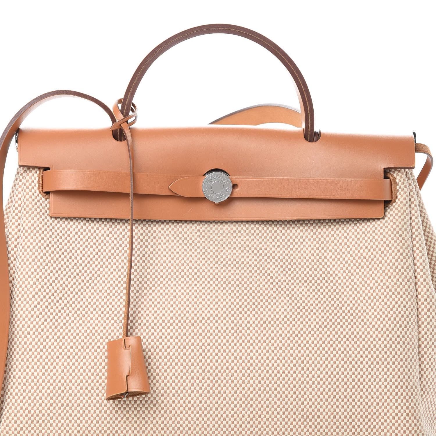 Hermes Vache Hunter Criss Viking Herbag Zip Retourne 31 PM Ecru Beige Naturel 9 of 16