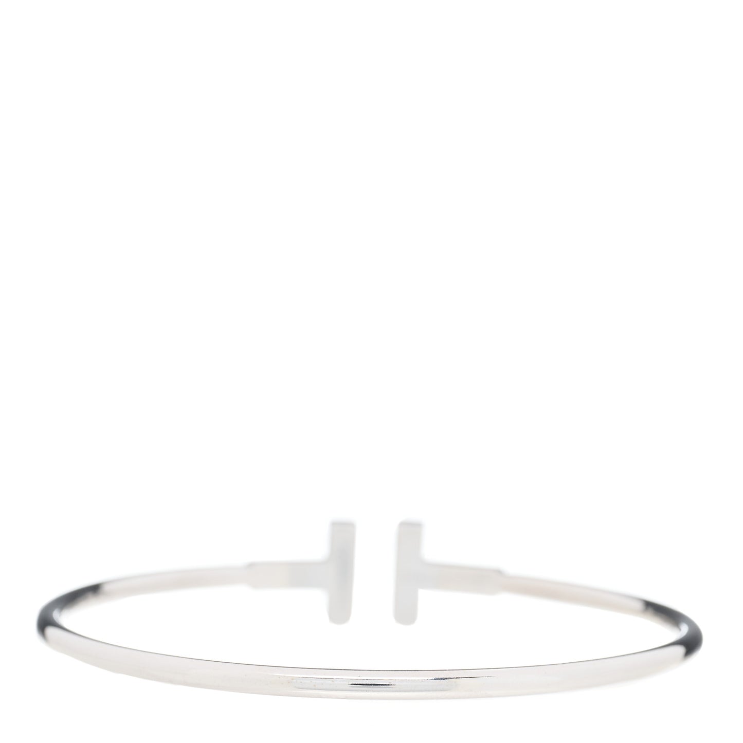 18K White Gold Ruby T Wire Bracelet