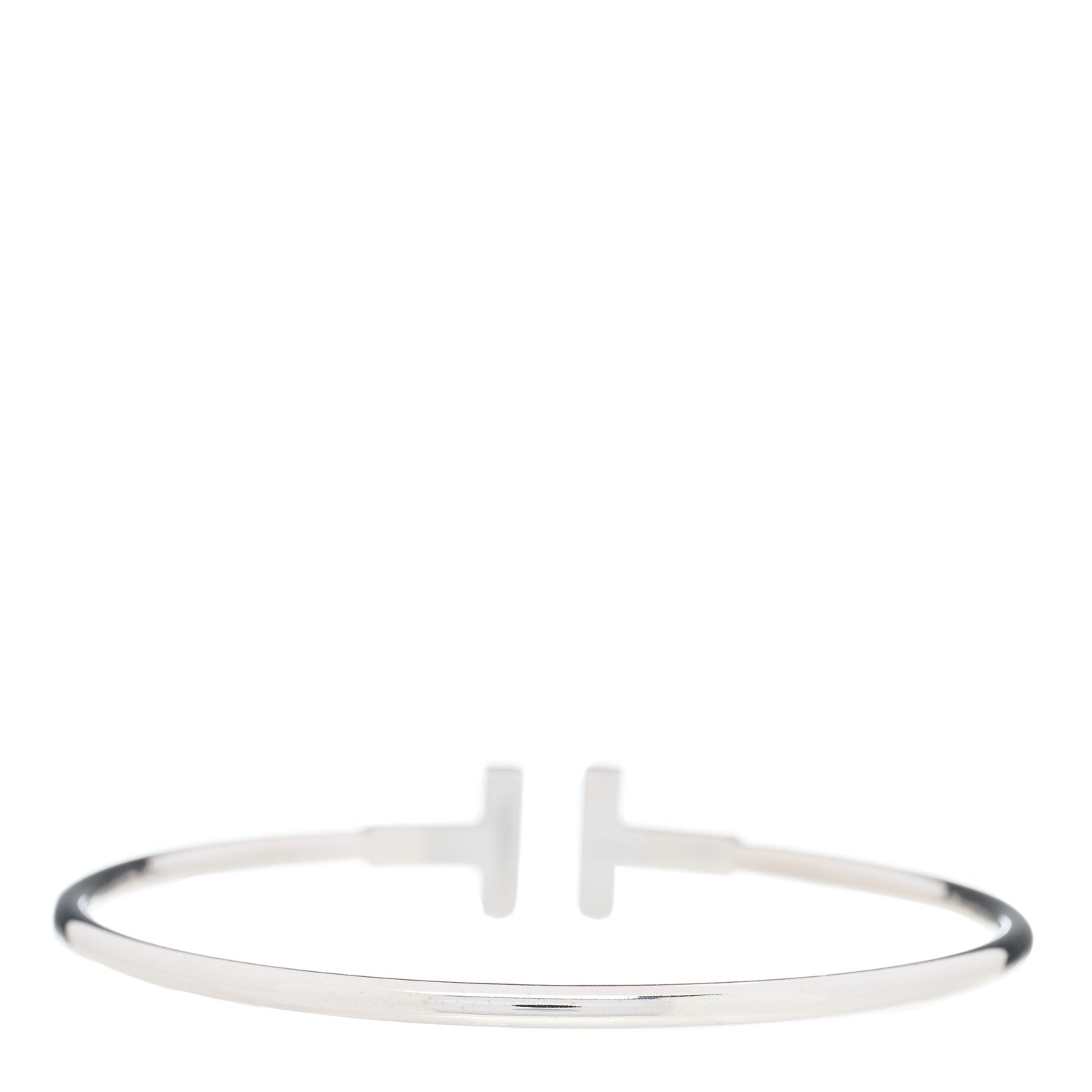 Tiffany 18K White Gold Ruby T Wire Bracelet 2 of 4