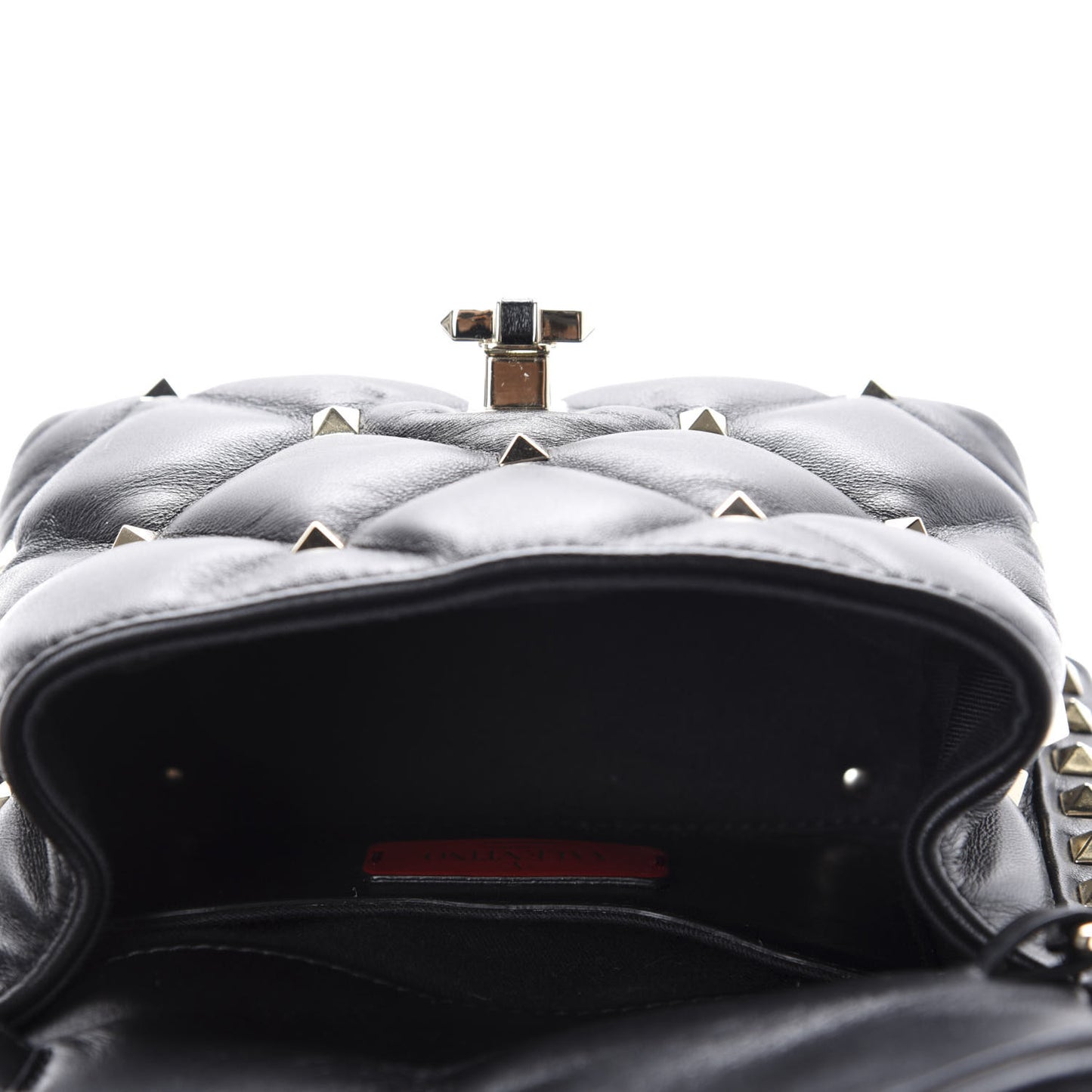 Nappa Mini Candystud Top Handle Bag Black