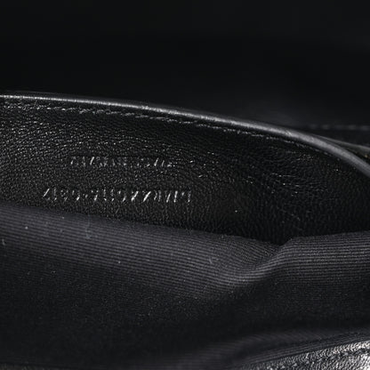 Saint Laurent Goatskin Mixed Matelasse Triquilt Large Monogram Satchel Black 7 of 10
