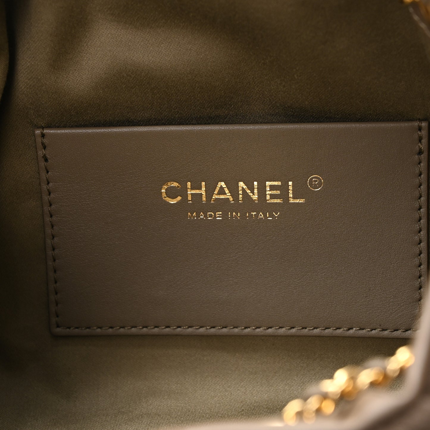 Pony Hair Mini Chanel 25 Handbag Dark Khaki