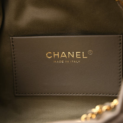 Chanel Pony Hair Mini Chanel 25 Handbag Dark Khaki 6 of 11